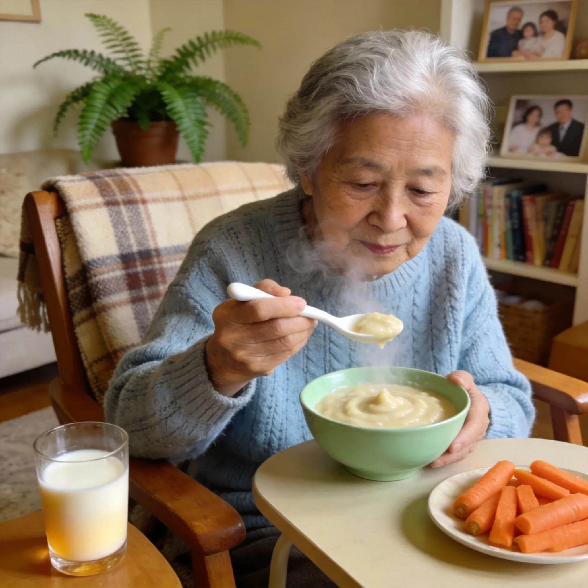 Nutritious meal for elderly with swallowing difficulties