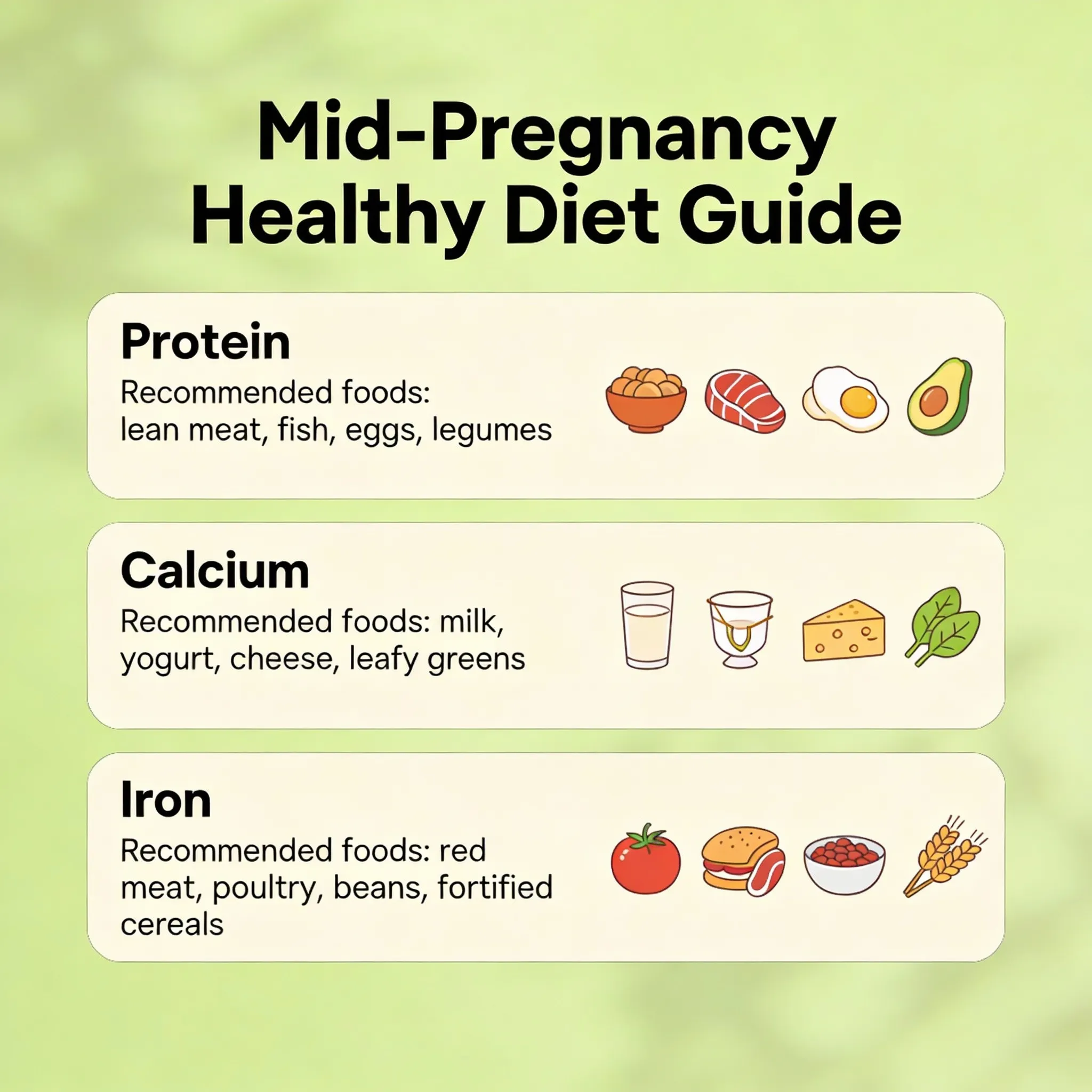 Mid-pregnancy nutrient essentials