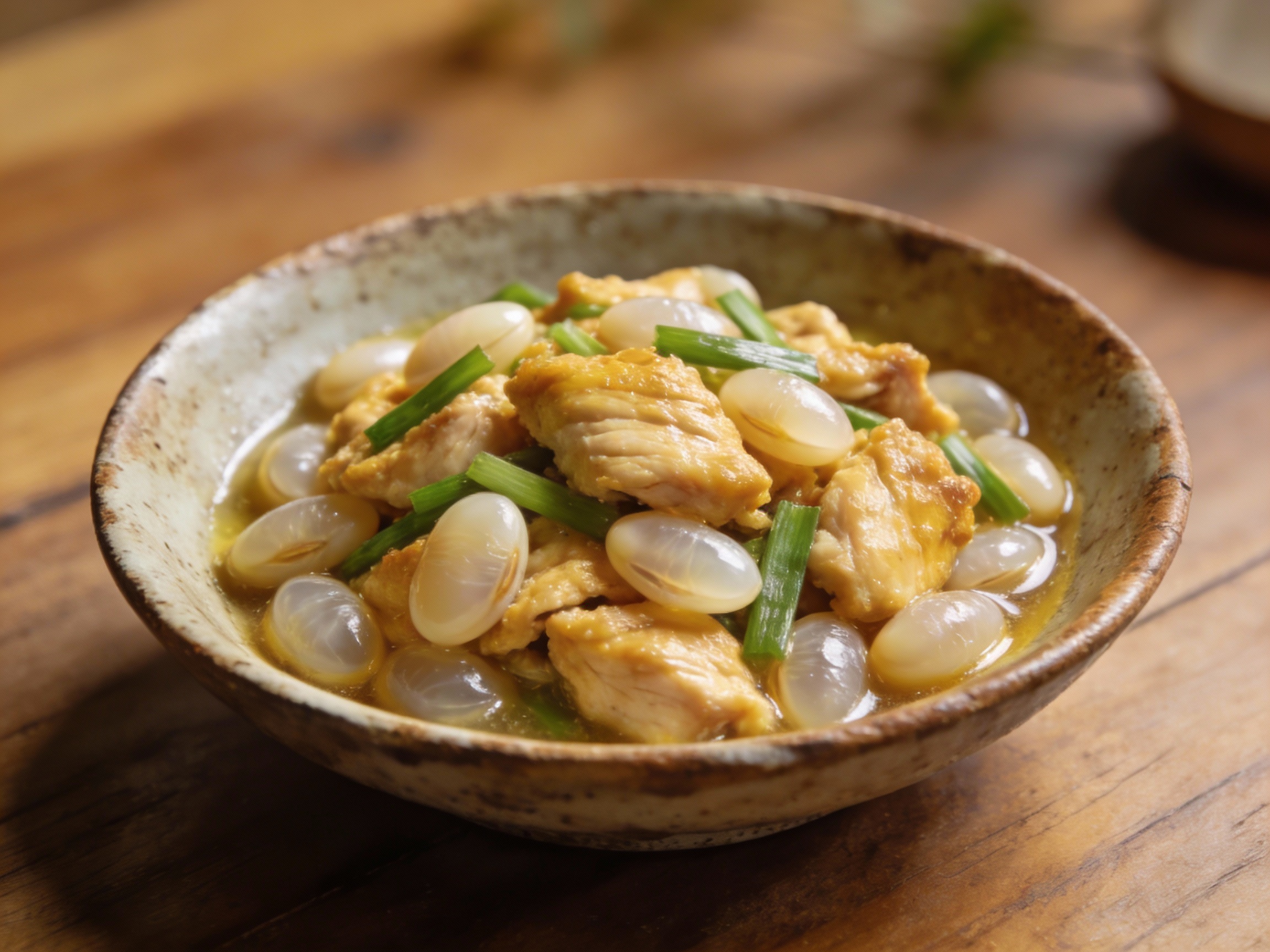 Herbal Chicken with Lotus Seeds for Nocturnal Emission Relief