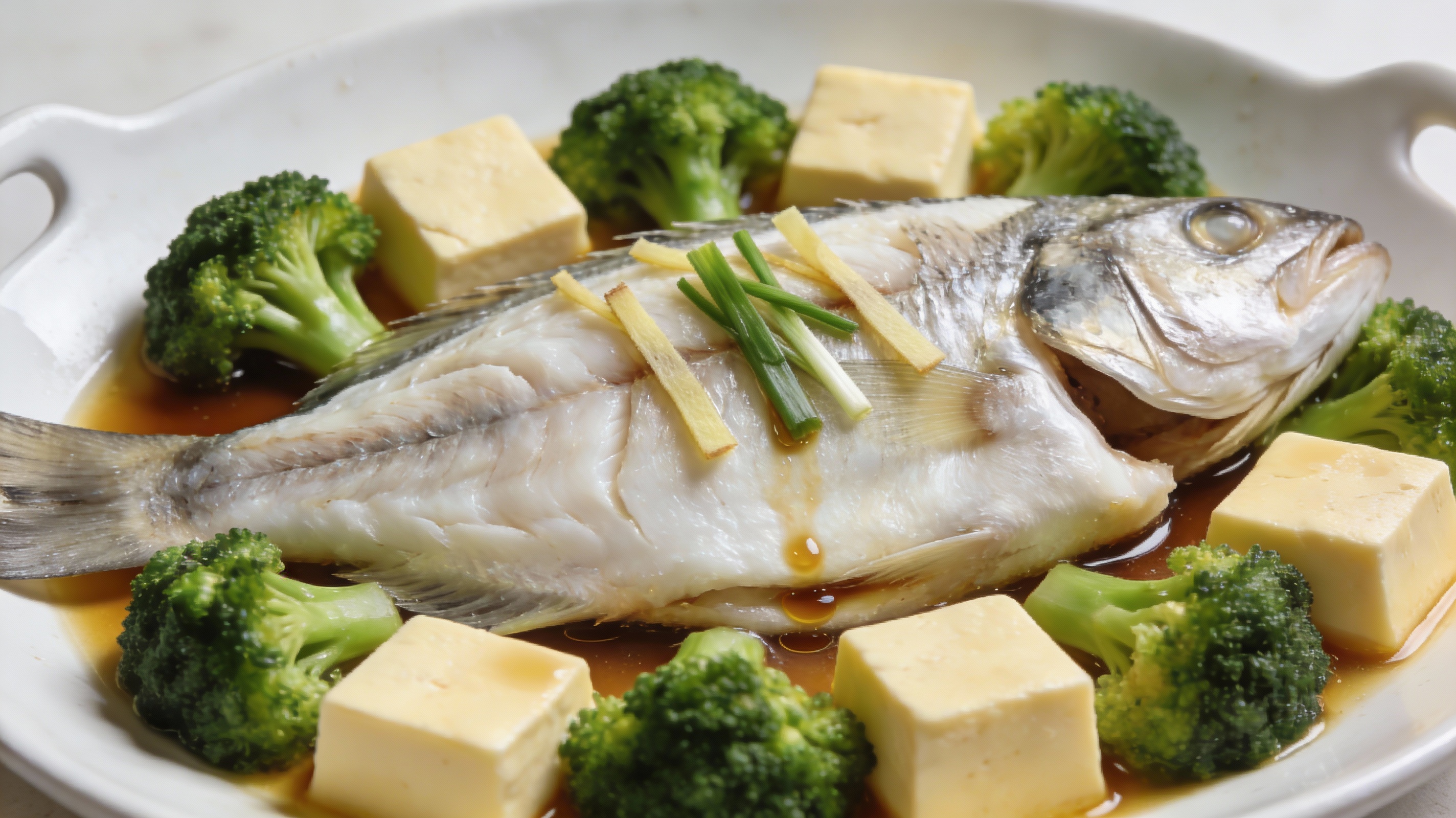 steamed fish with vegetables low-carb dinner