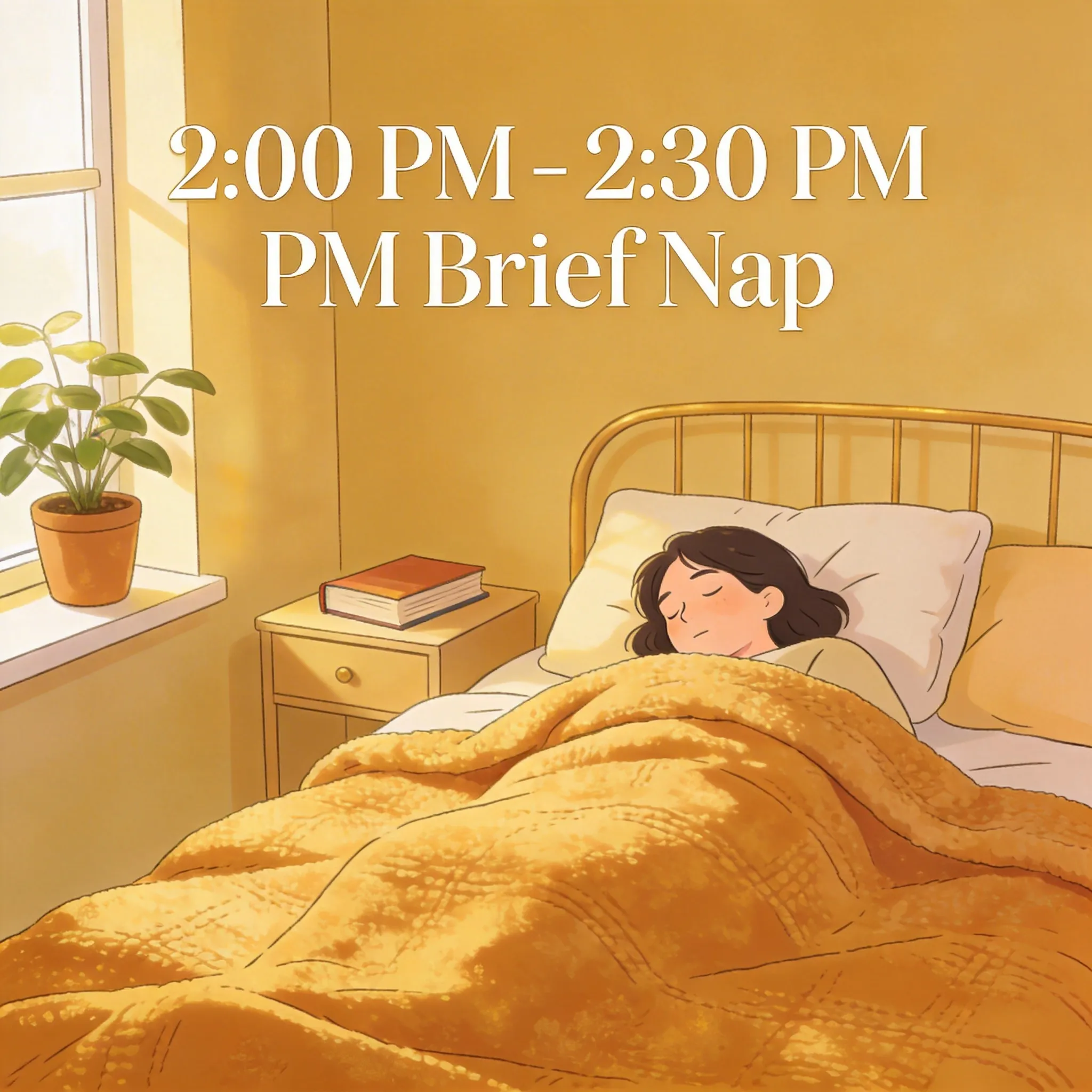 Afternoon nap timing for energy boost