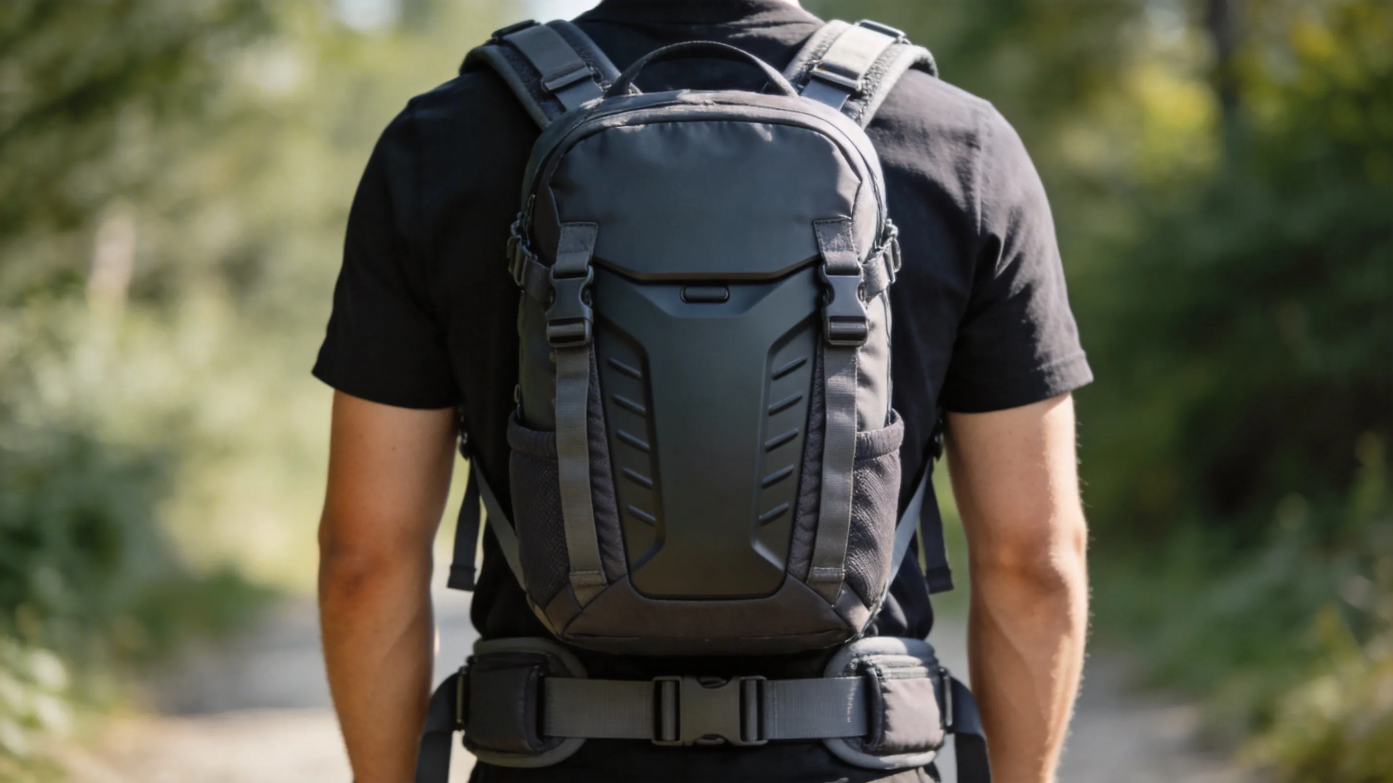 correct backpack posture - natural healing illustration