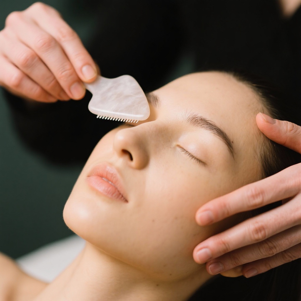 facial gua sha, facial gua sha for lymphatic drainage beauty