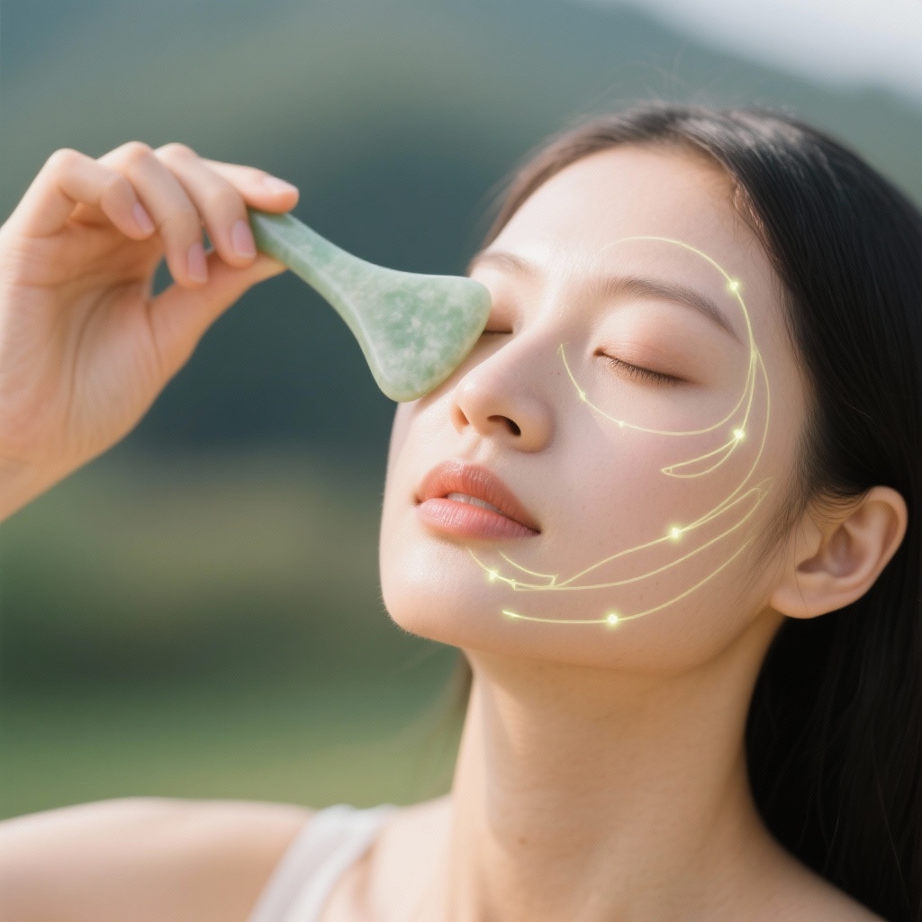 facial gua sha, facial gua sha for lymphatic drainage beauty