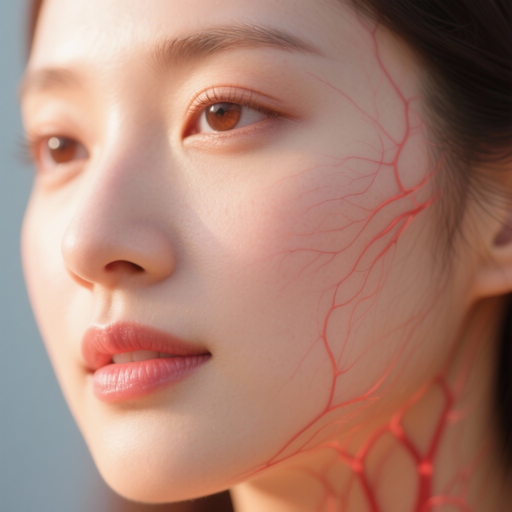 Woman performing facial gua sha for improved lymphatic drainage and clear skin