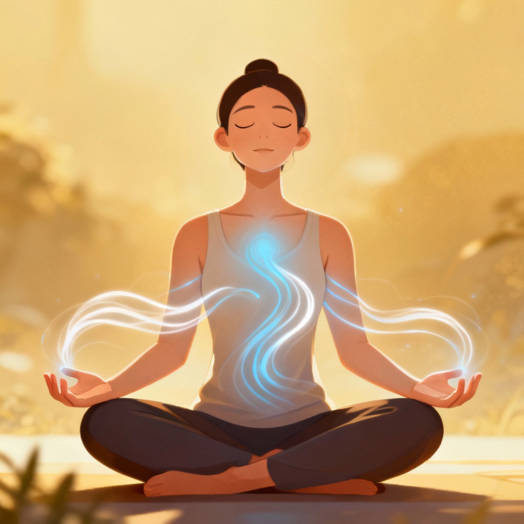 Breathing for Qi and Blood to calm mind and improve sleep.