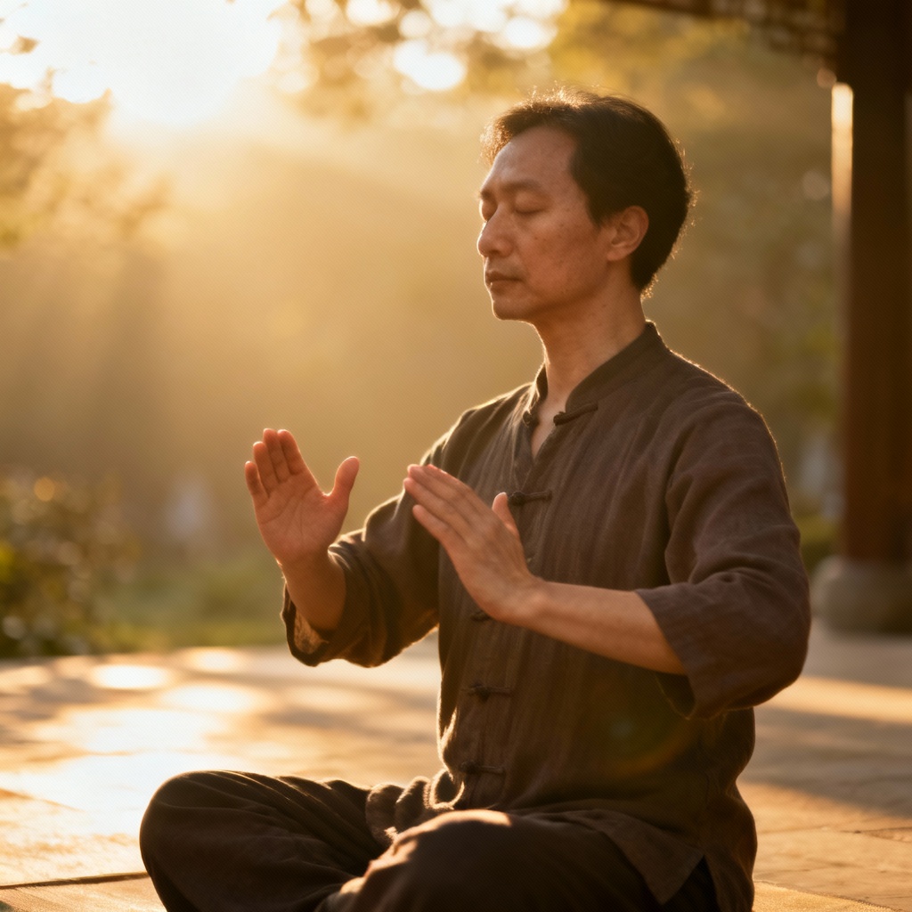 Qigong for Respiratory Health, serene outdoor practice