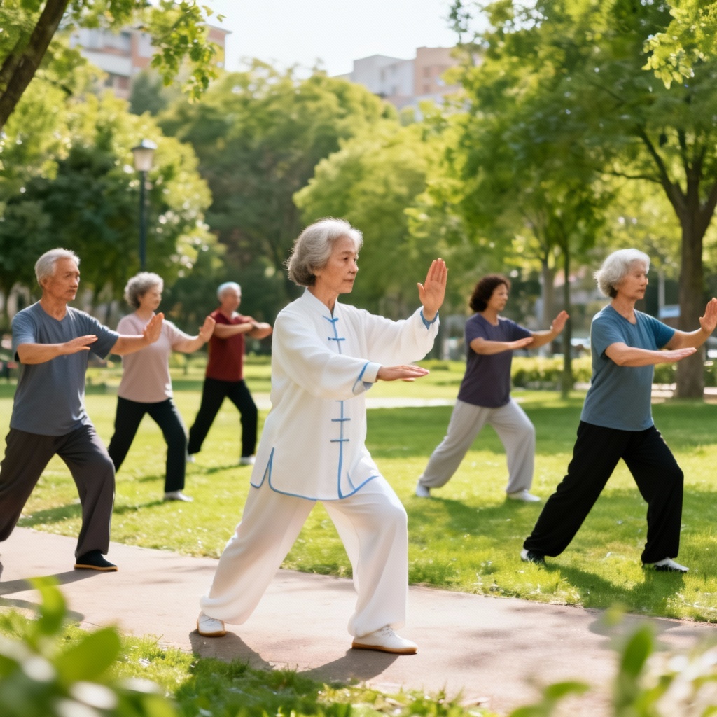 Tai Chi cardiovascular health, gentle movements for heart wellness.
