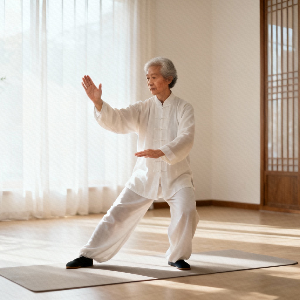 Tai Chi Chronic Pain management, mindful elderly practice.