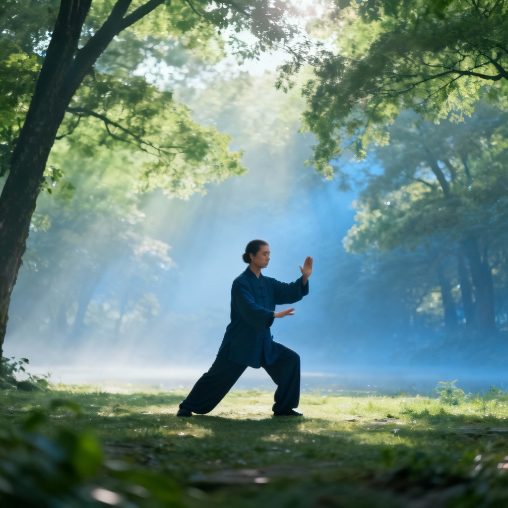 Qigong for Anxiety: calming movements, gentle focus, inner balance.