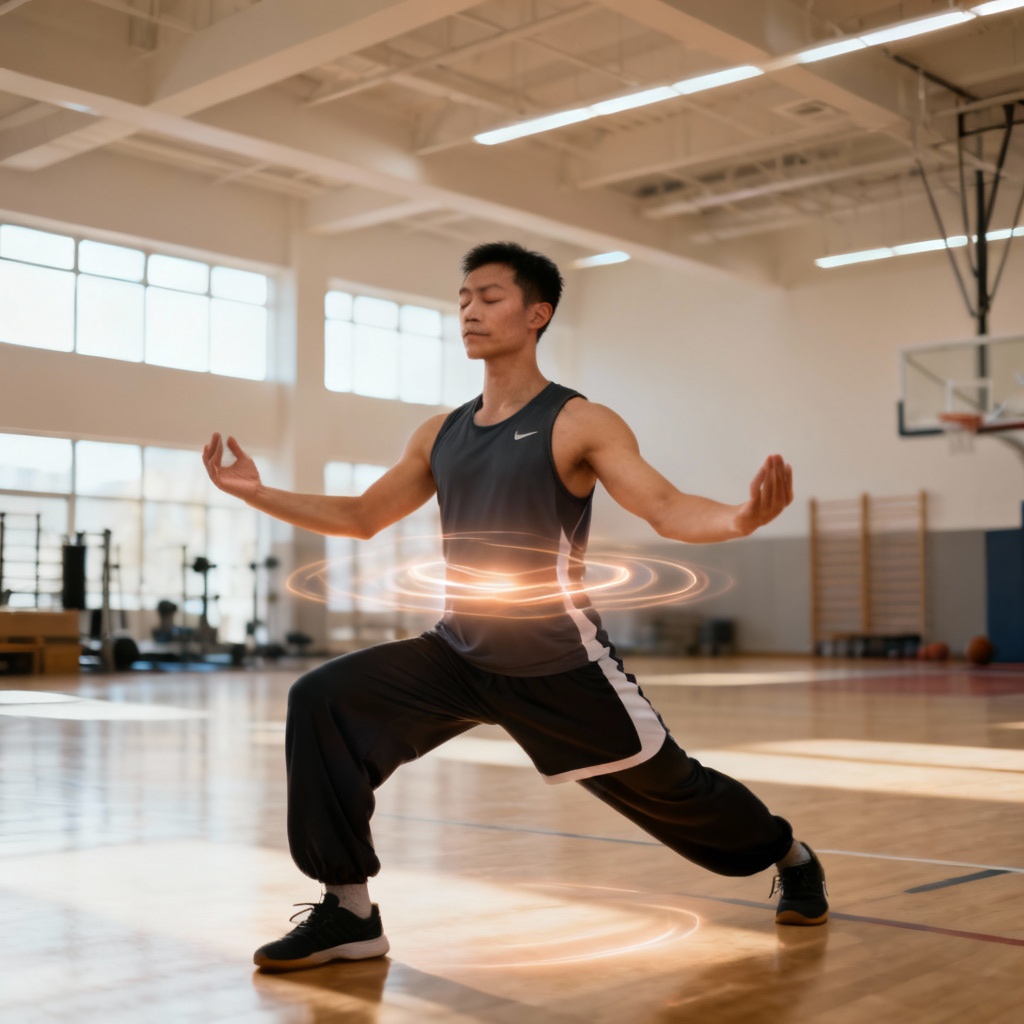 Qigong and Sports Psychology, an athlete finding inner peace through meditation