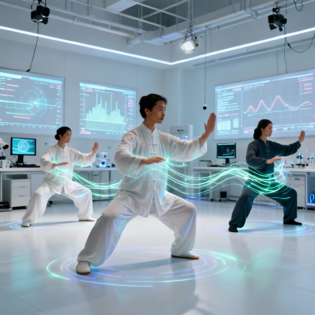 Qigong Tai Chi Future: Digital integration enhancing ancient wellness traditions.