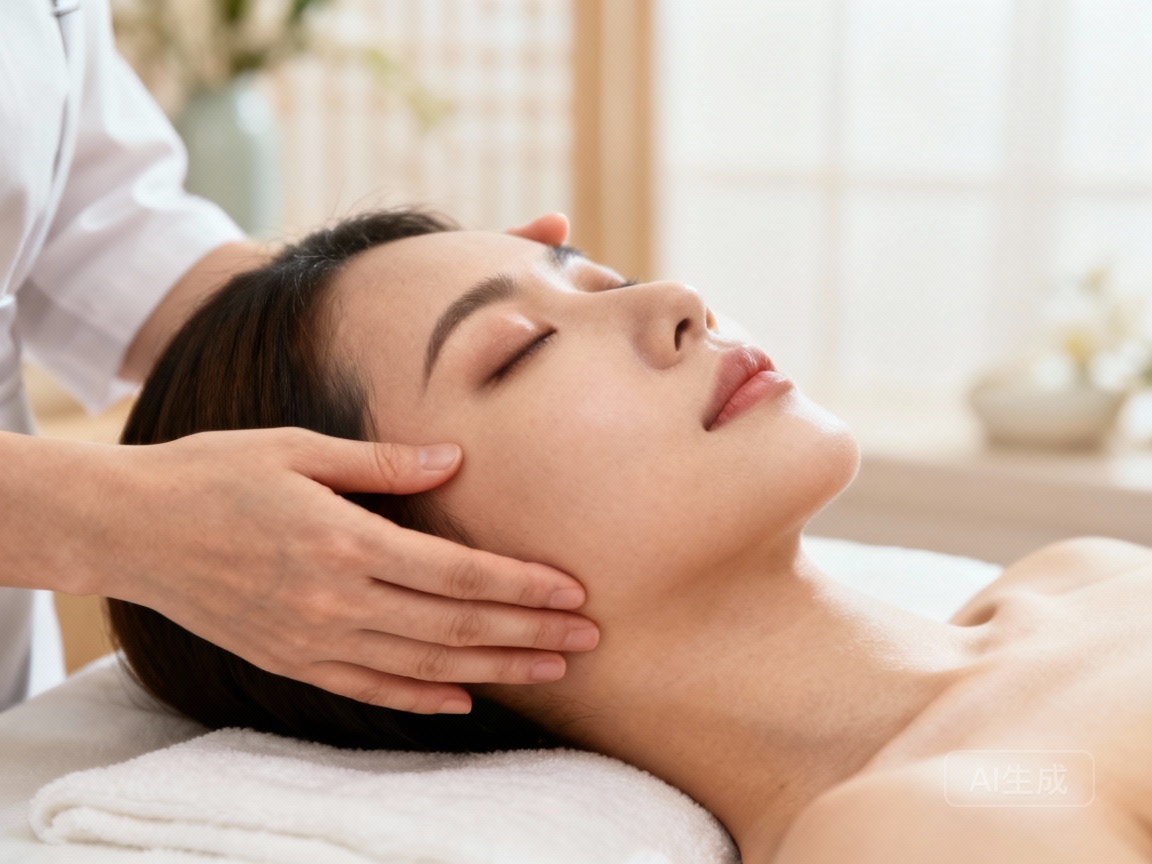 Tuina facial massage for glowing skin and facial slimming