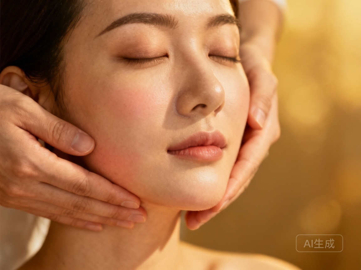 Professional Tuina facial massage for anti-aging and skin tightening