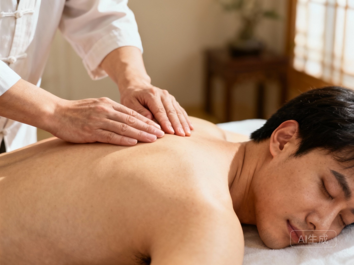Tuina for Respiratory Health practitioner gently massaging a child's back for lung support