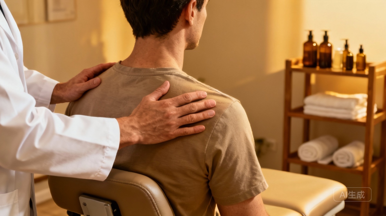 Frozen Shoulder Tuina: a patient performs gentle shoulder exercises after massage