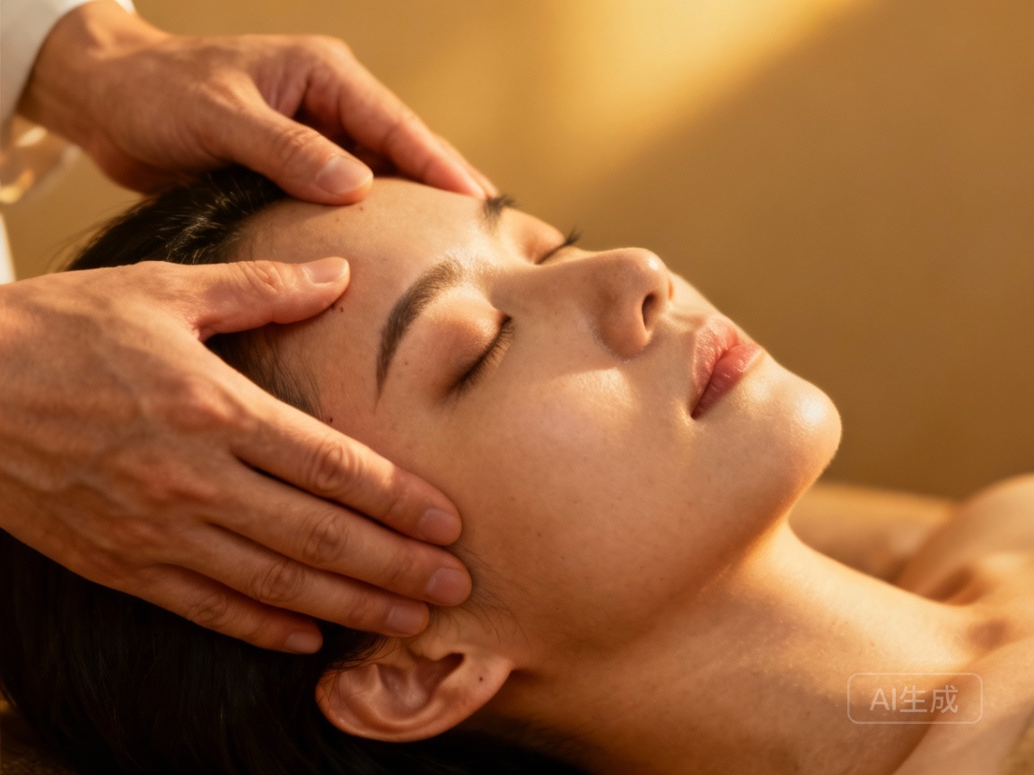 Tuina for Migraine Relief: therapist massaging patient's neck