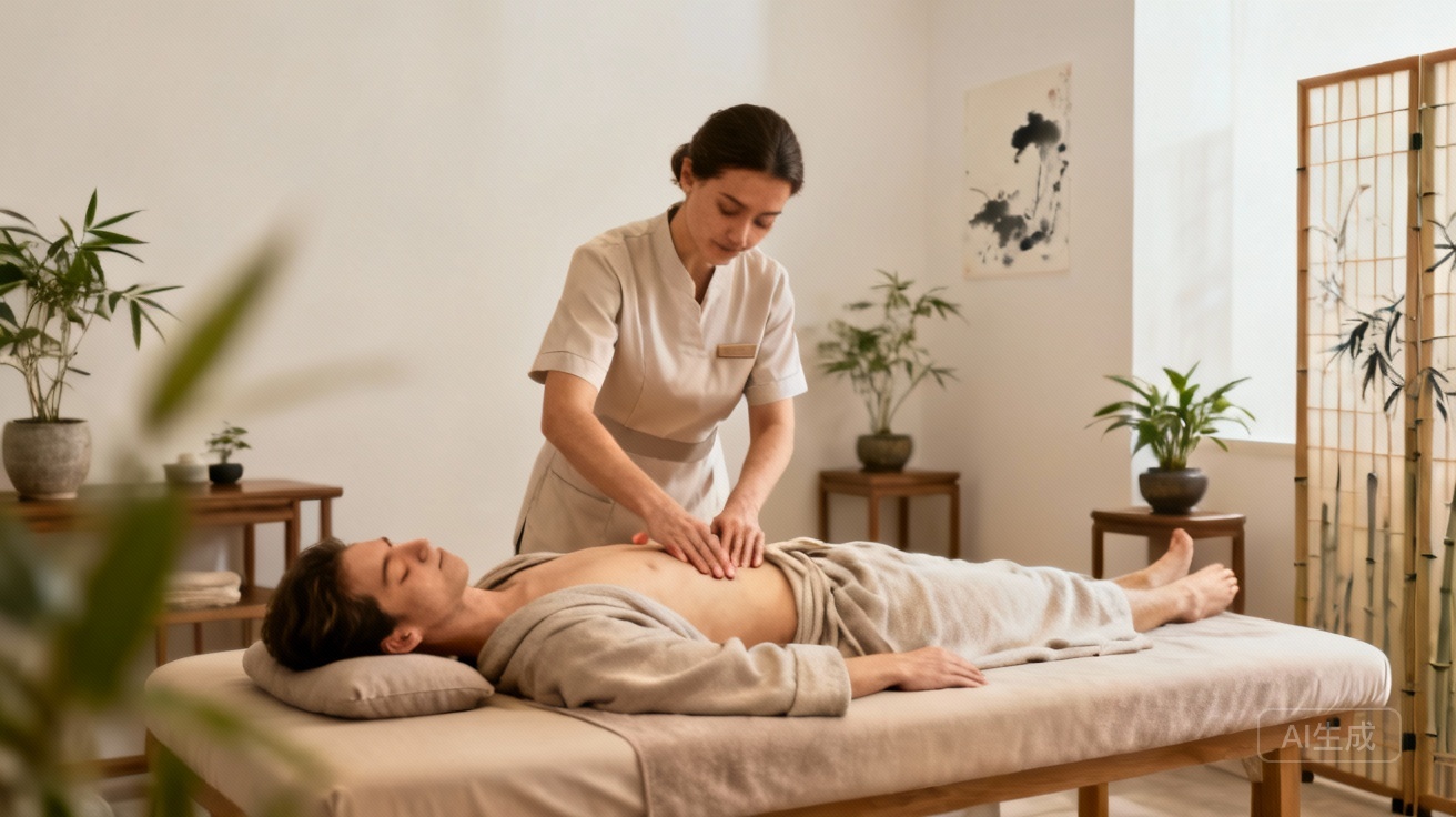 Tuina in Europe professional administering ancient Chinese bodywork therapy.