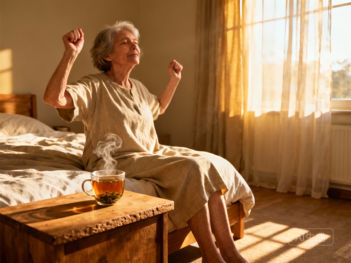 Yin and Yang for Elderly Wellness: An older adult enjoying a peaceful morning walk.