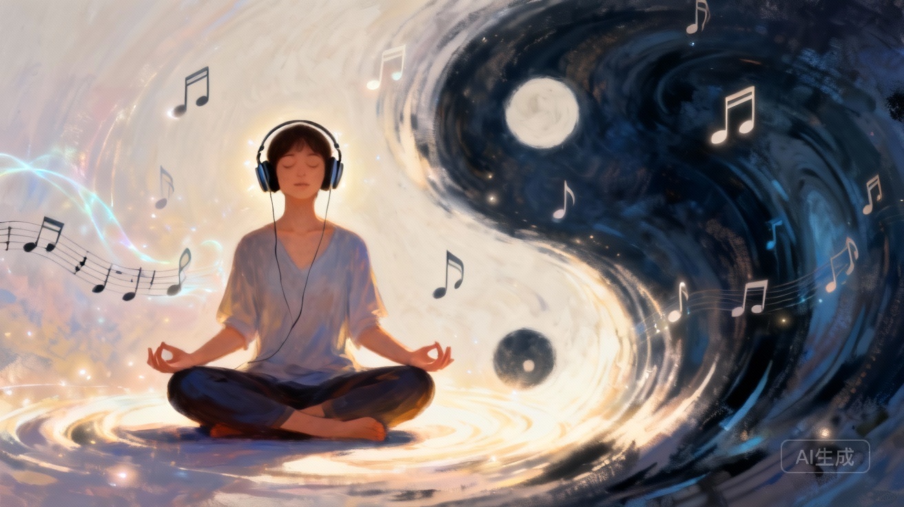 Yin Yang Music Therapy patient relaxing with calming sounds