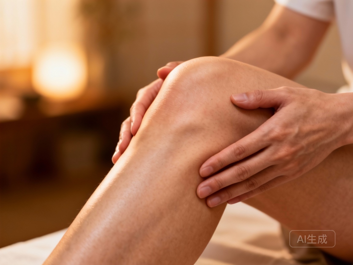 Cupping for knee pain improving circulation and reducing inflammation.